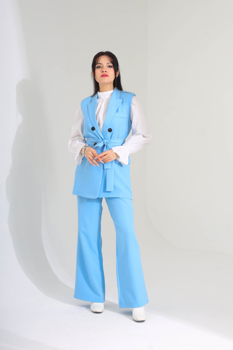 2pcs belted suit cut D - HANGER