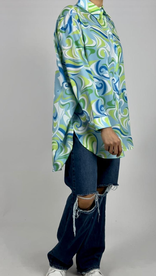 Flowy printed shirt D - HANGER
