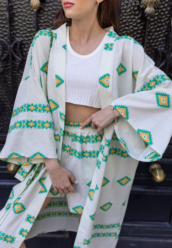 2pcs set kimono & short D - HANGER