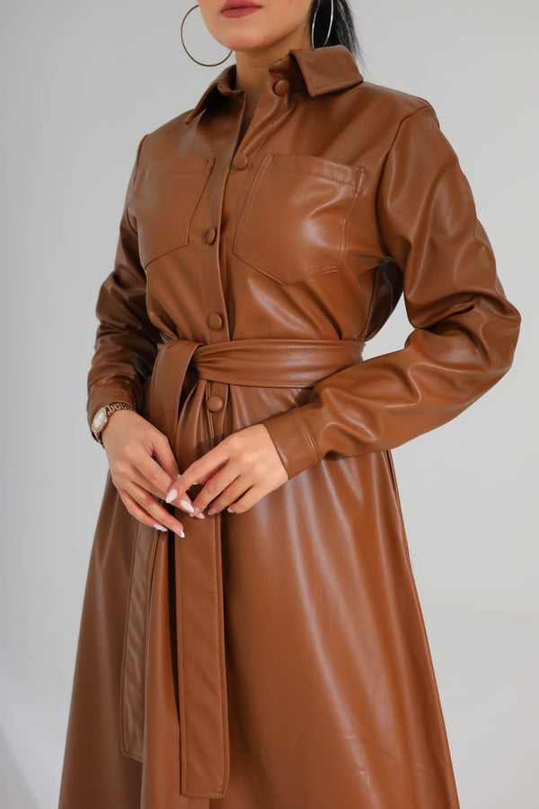Leather dress 8283 - HANGER