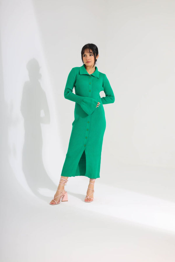 Fitted long dress - HANGER