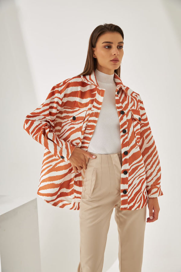 ZEBRA LEATHER JACKET 292 - HANGER