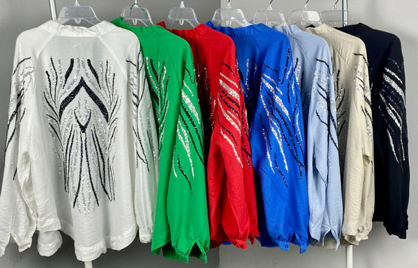 Open cardigan sequin D - HANGER