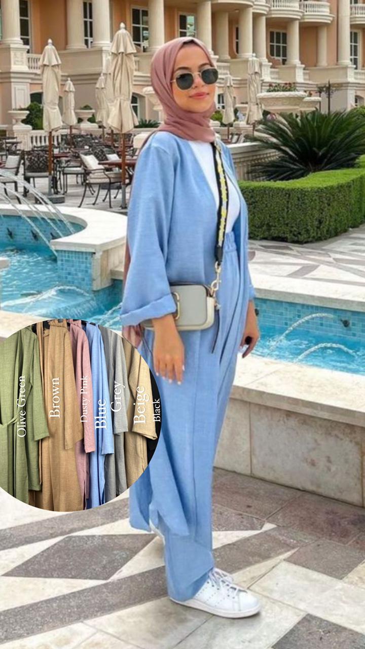 2pcs belted kimono set D - HANGER